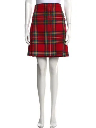 Pre-owned Molly Goddard Wool Mini Skirt In Red