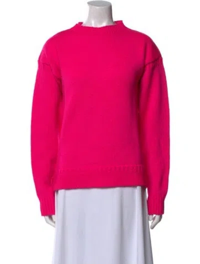 Pre-owned Molly Goddard Wool Mock Neck Sweater In Pink