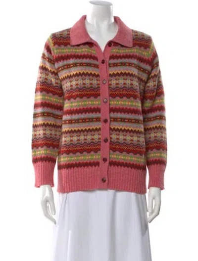 Pre-owned Molly Goddard Wool Patterned Sweater In Pink