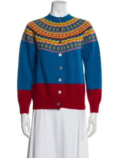 Pre-owned Molly Goddard Wool Striped Sweater In Blue