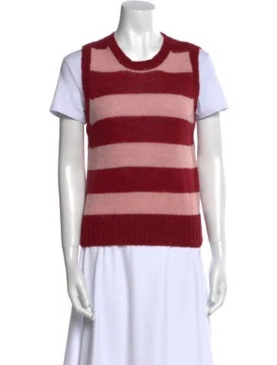 Pre-owned Molly Goddard Wool Striped Sweater In Red