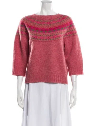 Pre-owned Molly Goddard Wool Striped Sweater In Red