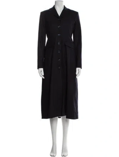Pre-owned Molly Goddard Wool Trench Coat In Black