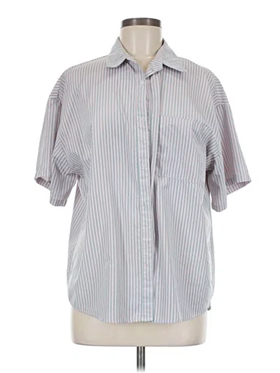 Pre-owned Molly Green Short Sleeve Blouse In Gray