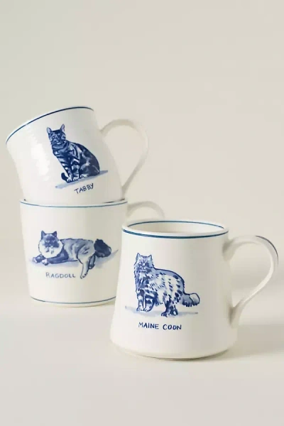 Molly Hatch Stoneware Cat Mugs In Animal Print