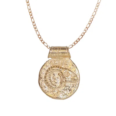 Molly Olivia Women's Gold Aries Star Sign Necklace