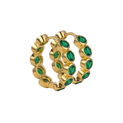 Molly Olivia Women's Gold / Green Aurora Earrings - Green
