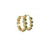Molly Olivia Women's Gold / Green Eclipse Earrings - Green