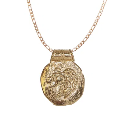 Molly Olivia Women's Gold Leo Star Sign Necklace