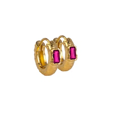 Molly Olivia Women's Gold / Pink / Purple Chubby Huggies - Magenta