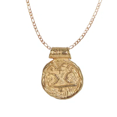 Molly Olivia Women's Gold Pisces Star Sign Necklace