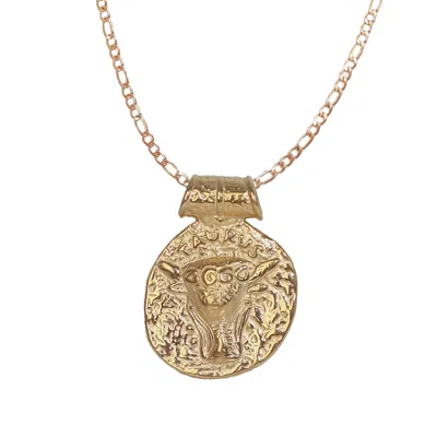Molly Olivia Women's Gold Taurus Star Sign Necklace