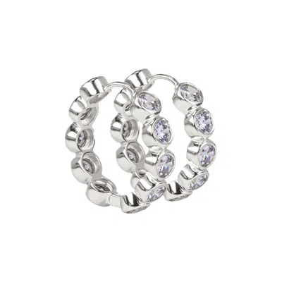 Molly Olivia Women's Gold / White Aurora Earrings - White, Silver
