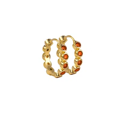 Molly Olivia Women's Gold / Yellow / Orange Halo Hoops - Orange