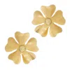 Molly Phillips Women's Large Flower Earrings In Clear In Gold