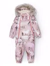 Molo Pyxis Fur Baby Snowsuits In Multi
