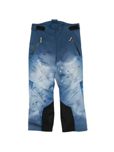 Molo Kids' Abstract-print Panelled Ski Pants In Blue