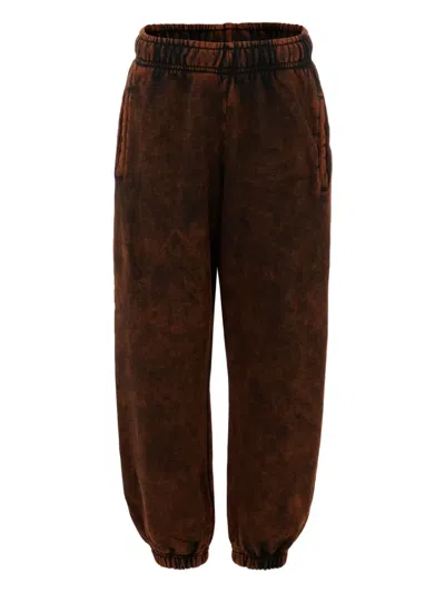 Molo Kids' Acid-wash Track Trousers In Brown