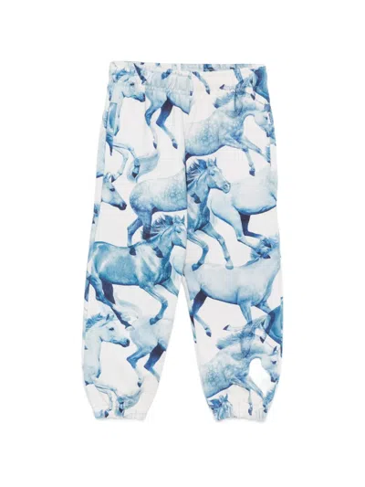 Molo Kids' Adan Horse-print Track Pants In Multi