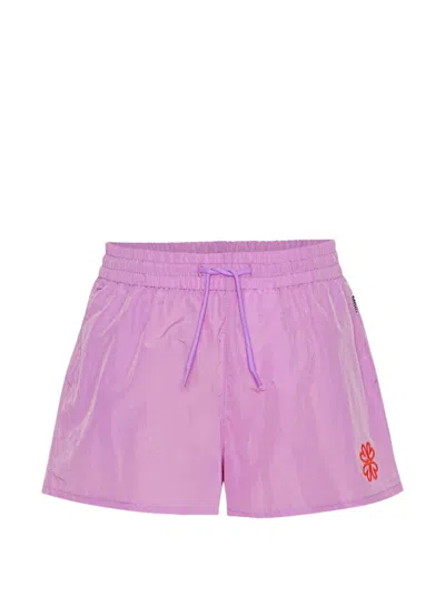 Molo Kids' Addie Embroidered-logo Shorts In Purple