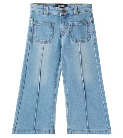 Molo Kids' Adina Flared Jeans In Blue