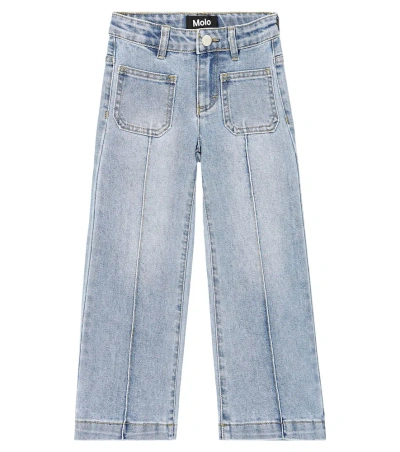 Molo Kids' Adina Wide-leg Jeans In Blau