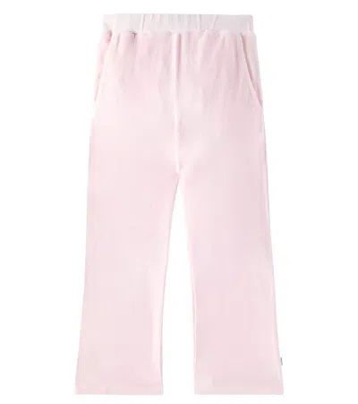 Molo Kids' Adoria Cotton-blend Velour Pants In Pink
