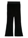 Molo Nivina Cotton-blend Flared Pants In 黑色