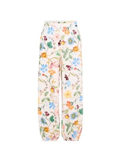 Molo Kids' Adriana Floral-print Track Pants In Multi