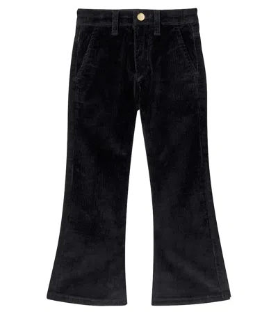 Molo Kids' Aida Cotton Corduroy Flared Pants In Black