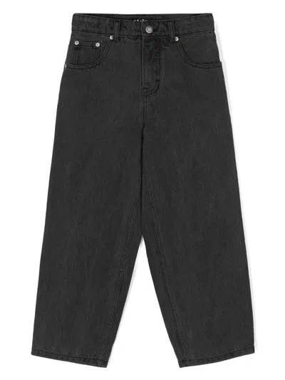 Molo Kids' Aiden Straight-leg Jeans In Grey