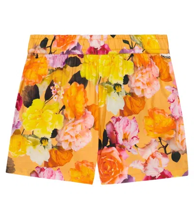 Molo Kids' Multicolor Shorts For Girl With Logo Patch
