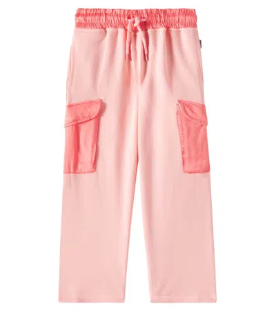 Molo Kids' Akayla Cotton Jersey Sweatpants In Pink