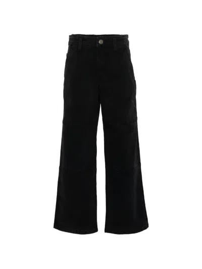 Molo Kids' Alfred Wide-leg Jeans In Black