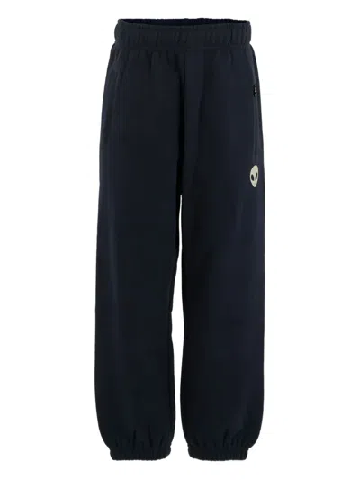 Molo Kids' Alien-emblem Cuffed Casual Trousers In Black