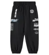 Molo Allen Printed Cotton Jersey Sweatpants In Black