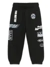 Molo Allen Printed Cotton Jersey Sweatpants In 黑色
