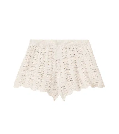 Molo Kids' Alma Mélange Shorts In Neutral