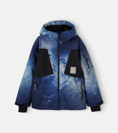 Molo Alpine Hooded Ski Jacket In Blue