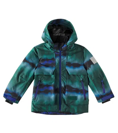 Molo Kids' Alpine Tie-dye Ski Jacket In Multicoloured