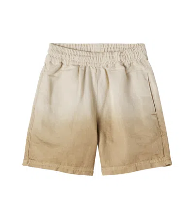 Molo Kids' Amal Ombré Linen And Cotton Shorts In Sand