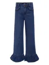 Molo Amara Ruffled-trim Jeans In Blue