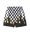 Molo Amil Checked Cotton Jersey Bermuda Shorts In Black