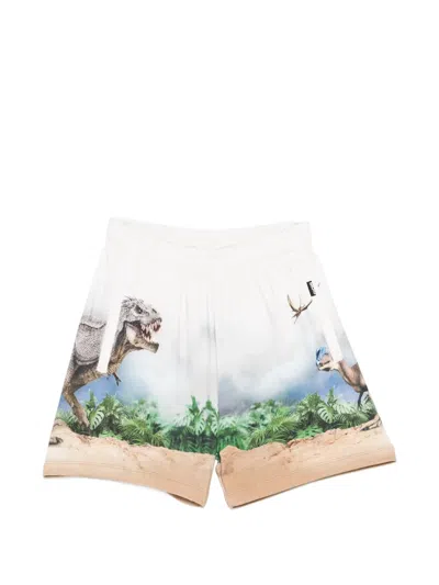 Molo Kids' Amil Graphic-print Shorts In White