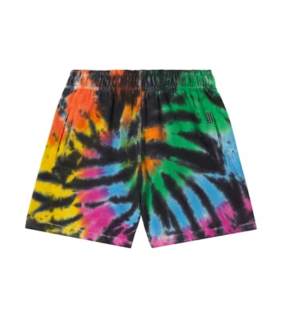Molo Kids' Amil Tie-dye Cotton Jersey Shorts In Multi
