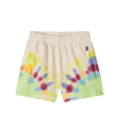 Molo Kids' Amil Tie-dye Cotton Jersey Shorts In Multi