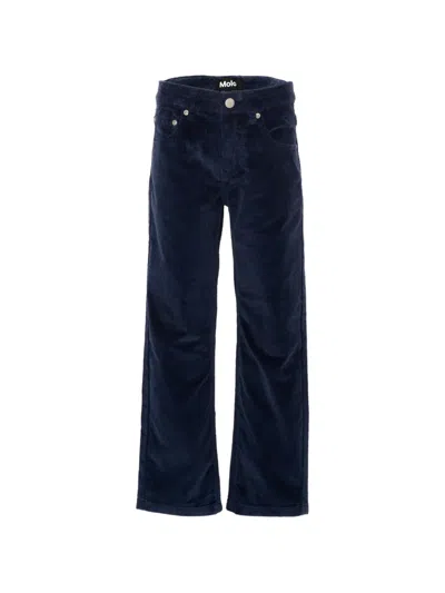 Molo Kids' Andy Corduroy Trousers In Blue