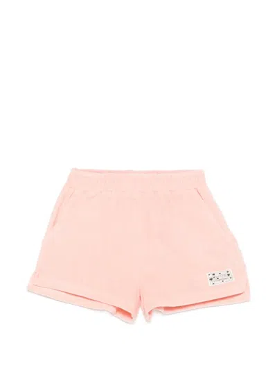 Molo Kids' Angela Textured Label Shorts In Pink