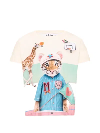 Molo Kids' Animal-print T-shirt In Animal Print