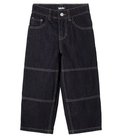 Molo Kids' Askane Wide-leg Jeans In Blue